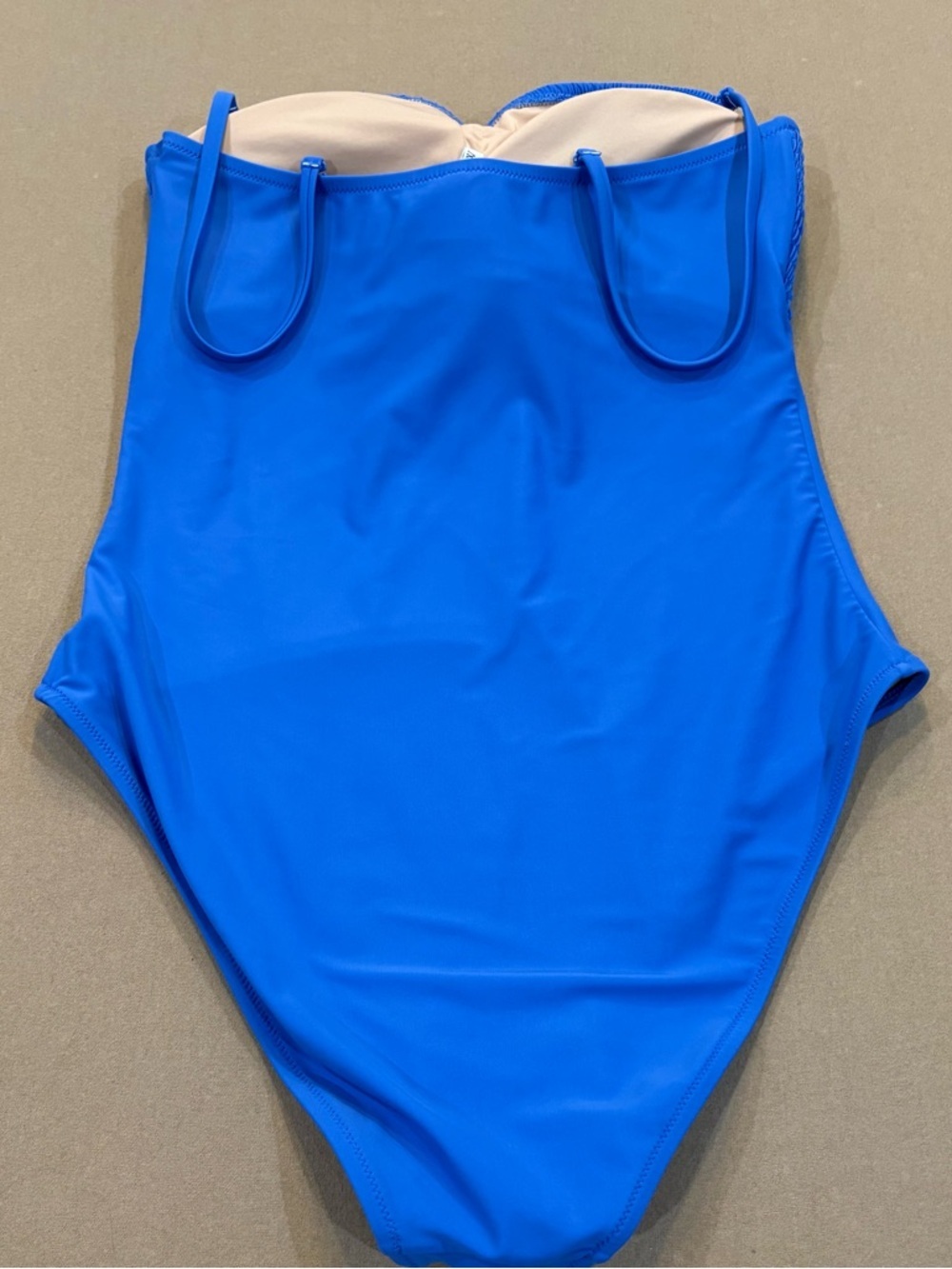 J. Crew Factory Smocked One Piece Swimsuit Blue Size Large - Picture 4 of 15